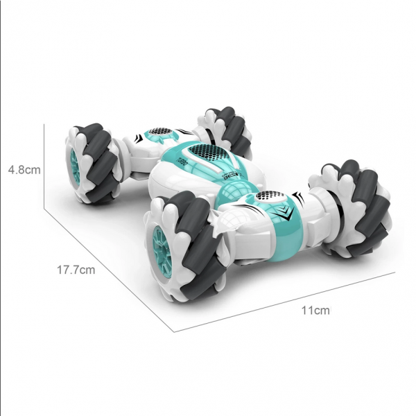 Radio-controlled car with gesture sensor and remote control