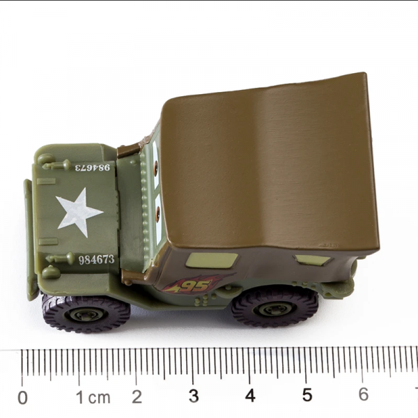 A 1:55 scale metal alloy car model by Disney Pixar
